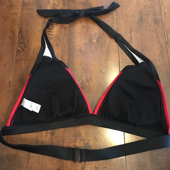 Canada Maple Leaf Bikini Black and Red Top - Picture 2 of 9
